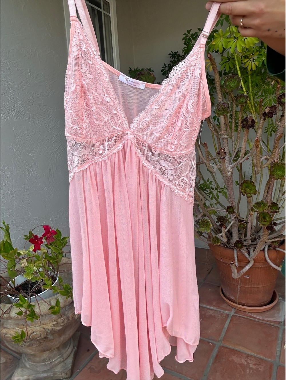 Pink Lace Fairycore Babydoll Slip Dress Avidlove [COPY]